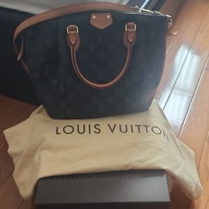 Louis Vuitton Leather and Tan Tote Bag